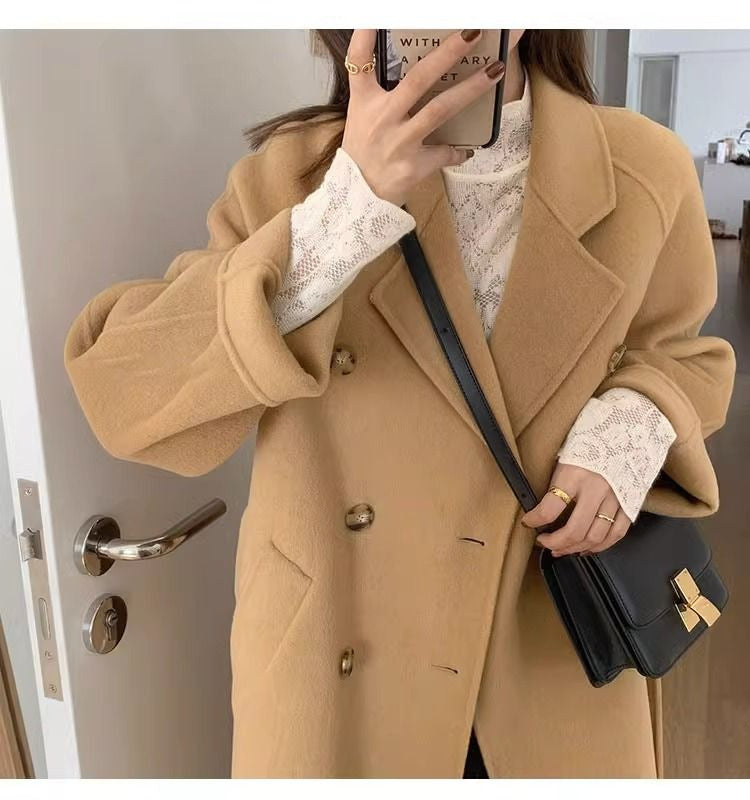 Collette Long Double Breasted Belted Coat