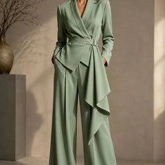 Ann | Wrap Blazer and Wide-Leg Trouser Suit