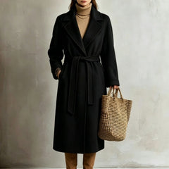 Gina Long Belted Wrap Coat