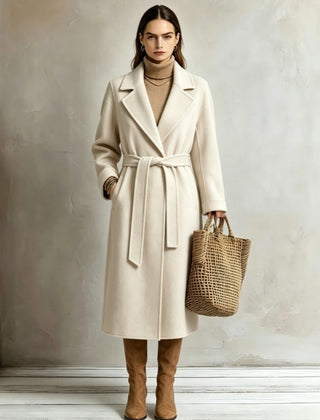 Gina Long Belted Wrap Coat