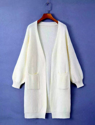 Dawn | Long Open Front Pocket Cardigan