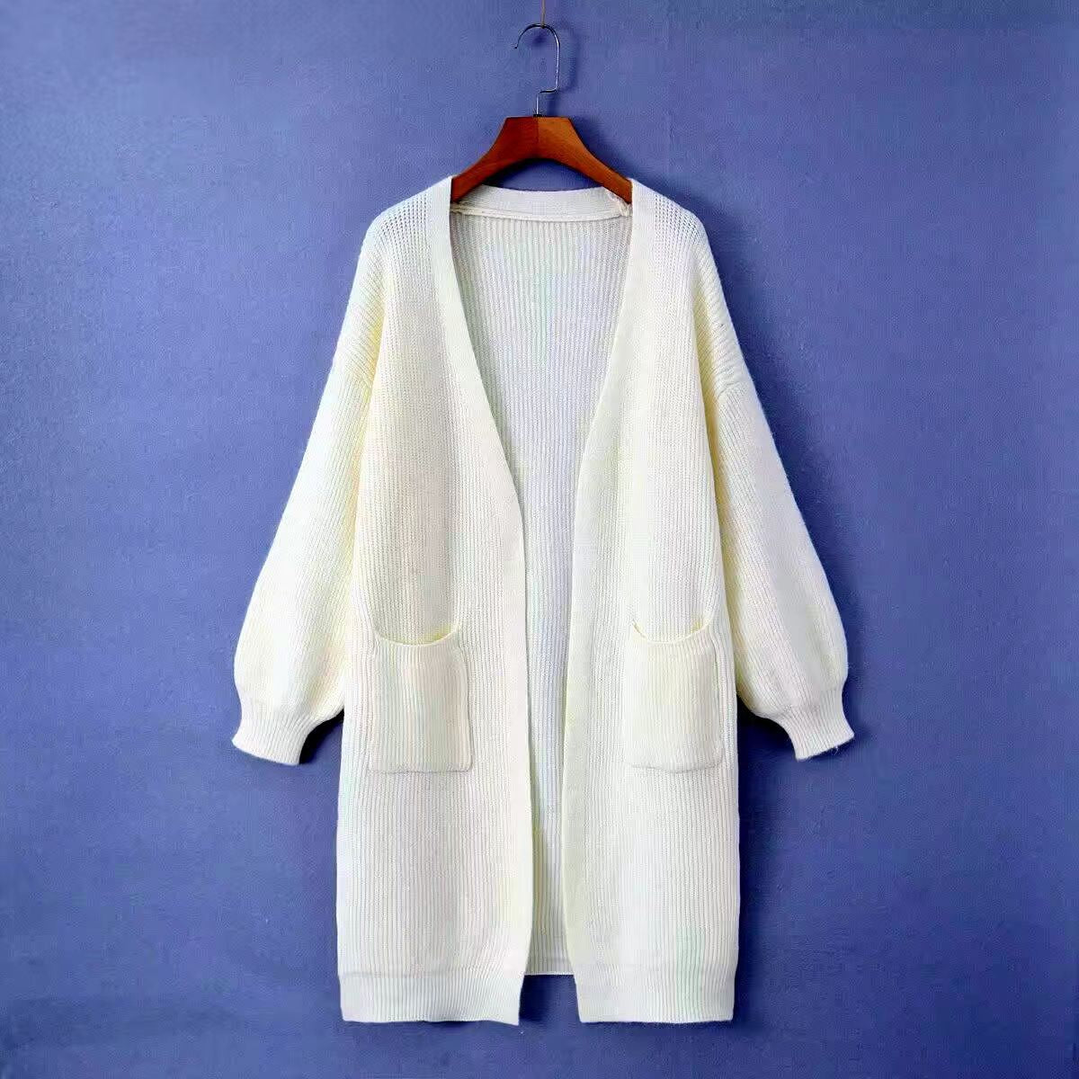 Dawn | Long Open Front Pocket Cardigan