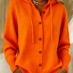 Bernice | Hooded Button-Front Knit Cardigan