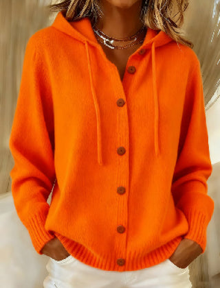Bernice | Hooded Button-Front Knit Cardigan