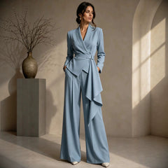 Ann | Wrap Blazer and Wide-Leg Trouser Suit