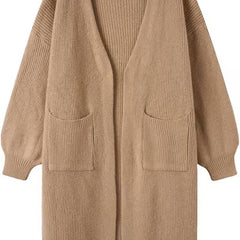 Dawn | Long Open Front Pocket Cardigan