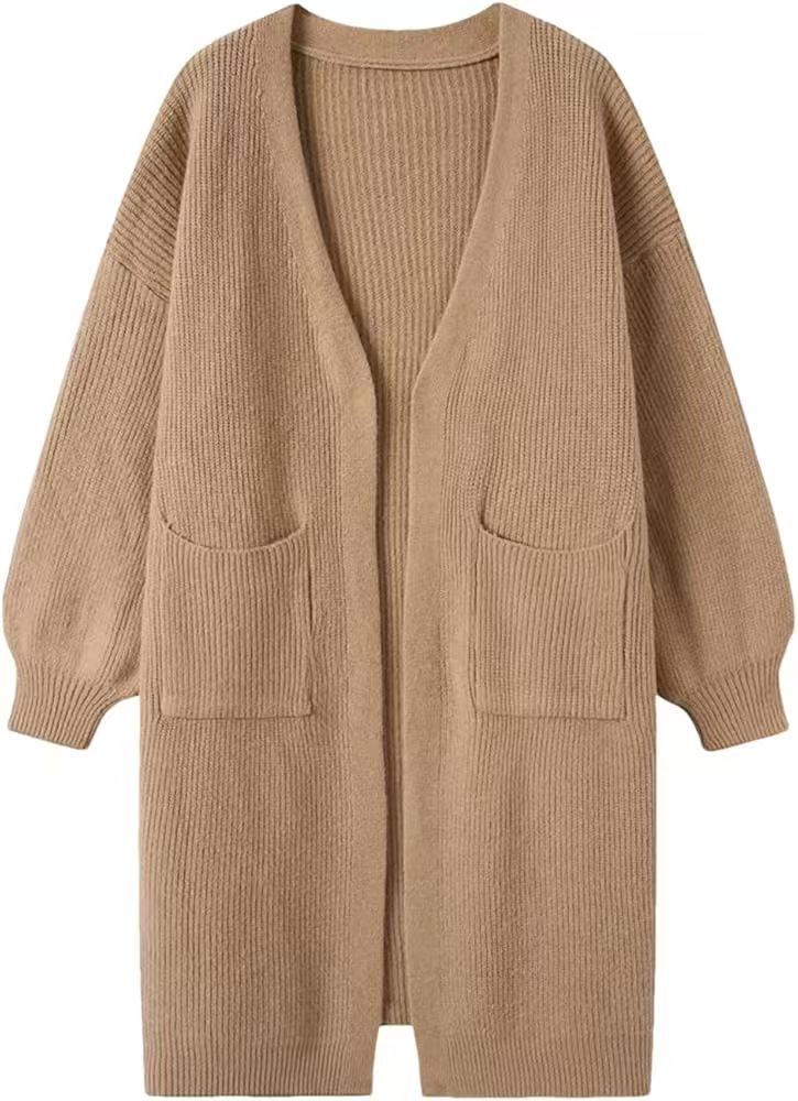 Dawn | Long Open Front Pocket Cardigan