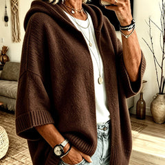 Jane Hooded Batwing Knit Cardigan