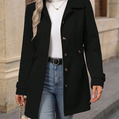 Jayne Tailored Wool Look Button Coat