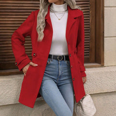 Jayne Tailored Wool Look Button Coat