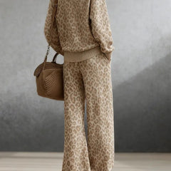 Hazel | Print Jumper and Wide-Leg Trouser Set