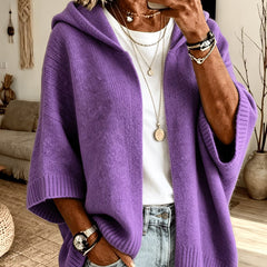 Jane Hooded Batwing Knit Cardigan