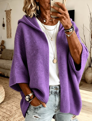 Jane Hooded Batwing Knit Cardigan