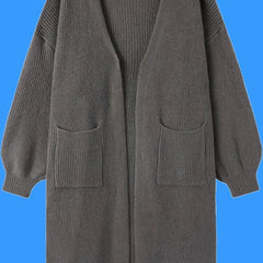 Dawn | Long Open Front Pocket Cardigan