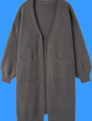 Dawn | Long Open Front Pocket Cardigan