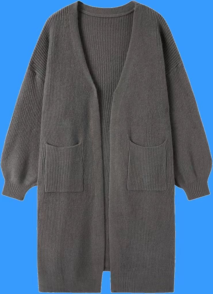Dawn | Long Open Front Pocket Cardigan