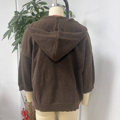 Jane Hooded Batwing Knit Cardigan