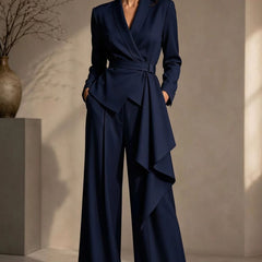 Ann | Wrap Blazer and Wide-Leg Trouser Suit