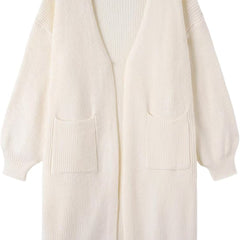 Dawn | Long Open Front Pocket Cardigan