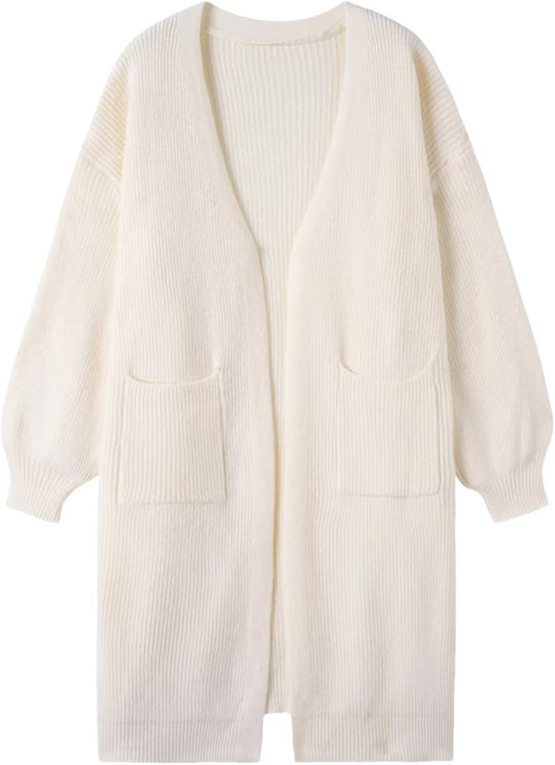 Dawn | Long Open Front Pocket Cardigan