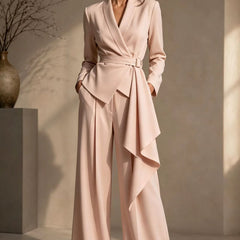 Ann | Wrap Blazer and Wide-Leg Trouser Suit
