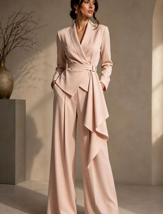 Ann | Wrap Blazer and Wide-Leg Trouser Suit