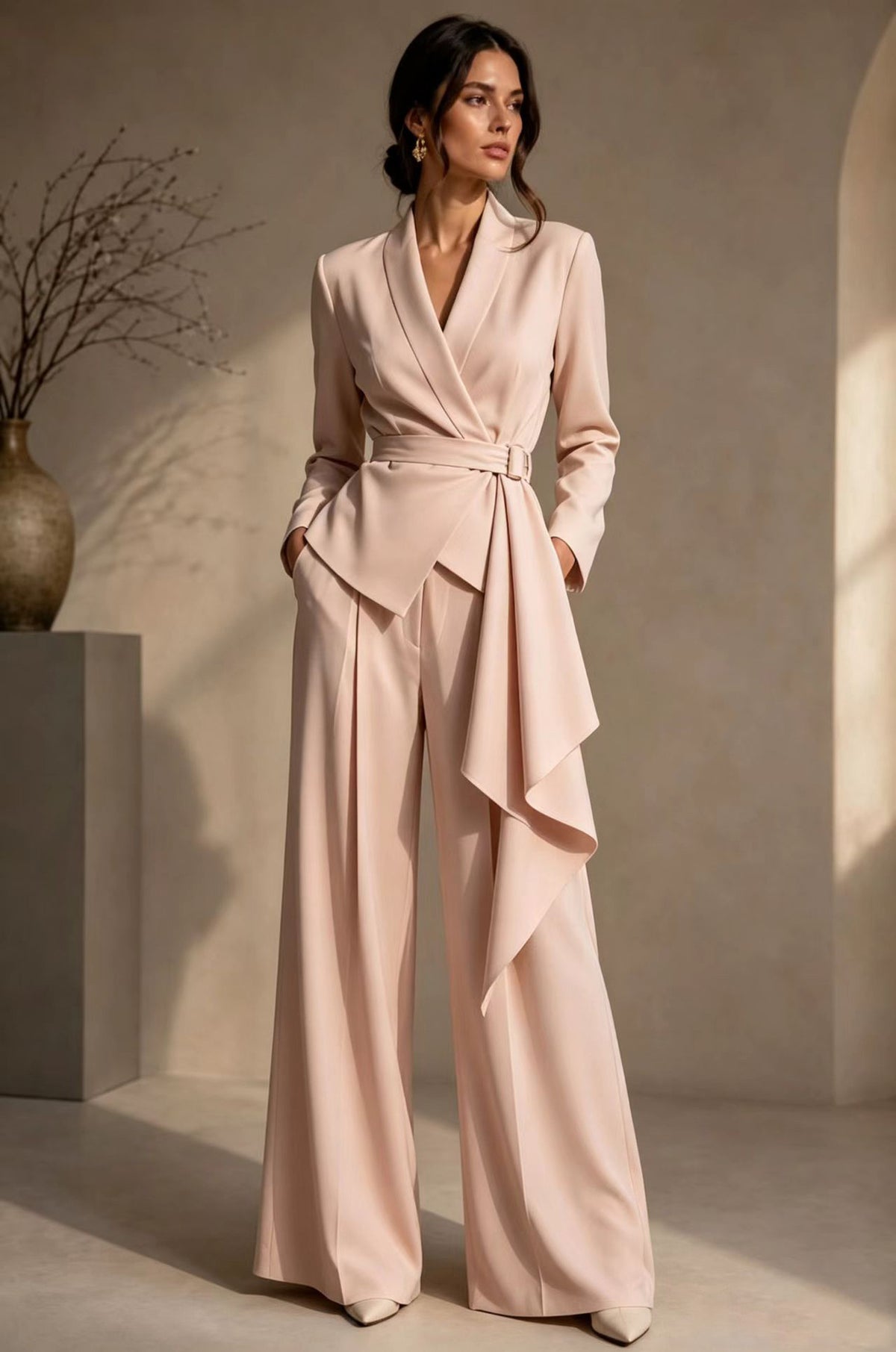 Ann | Wrap Blazer and Wide-Leg Trouser Suit