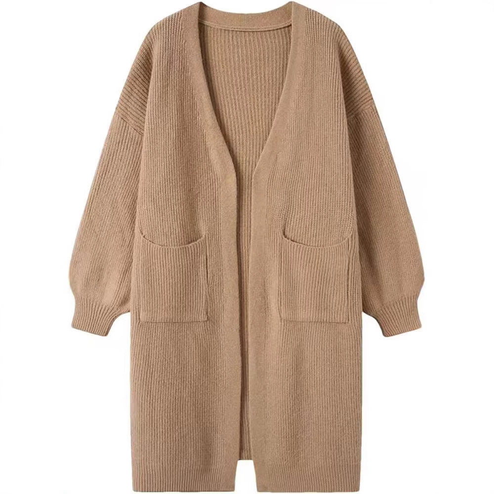 Dawn | Long Open Front Pocket Cardigan