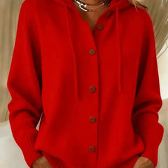 Bernice | Hooded Button-Front Knit Cardigan