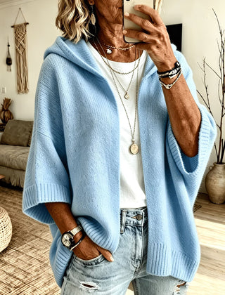 Jane Hooded Batwing Knit Cardigan