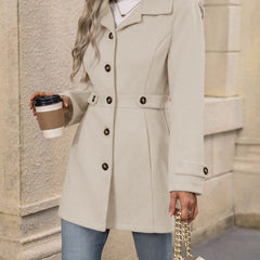 Jayne Tailored Wool Look Button Coat