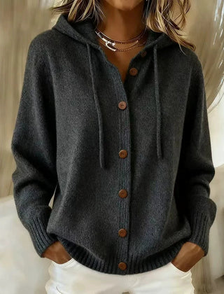 Bernice | Hooded Button-Front Knit Cardigan
