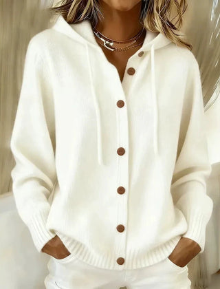 Bernice | Hooded Button-Front Knit Cardigan