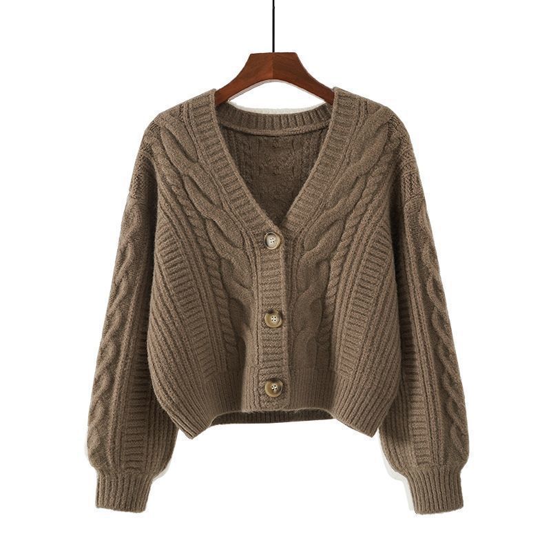 Sheila Cropped Cable Knit Cardigan