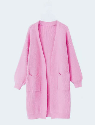 Dawn | Long Open Front Pocket Cardigan