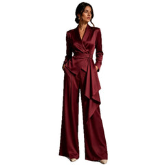 Ann | Wrap Blazer and Wide-Leg Trouser Suit