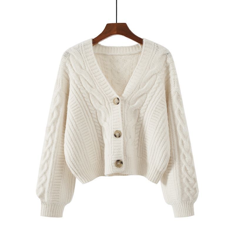 Sheila Cropped Cable Knit Cardigan