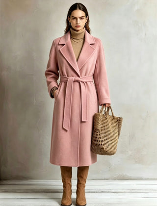 Gina Long Belted Wrap Coat