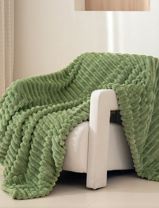 Tracy Ribbed Fleece Throw Blanket