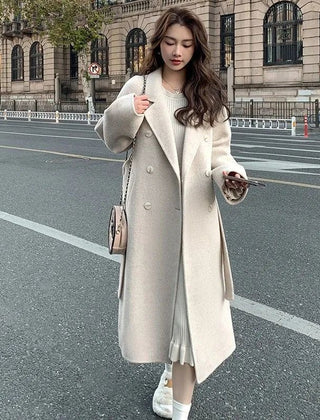 Collette Long Double Breasted Belted Coat