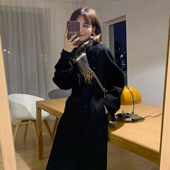 Collette Long Double Breasted Belted Coat