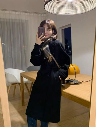 Collette Long Double Breasted Belted Coat