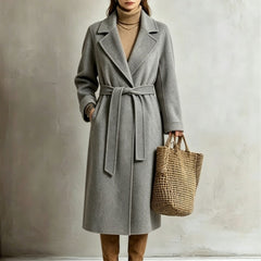 Gina Long Belted Wrap Coat