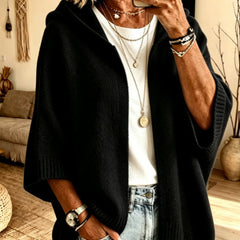 Jane Hooded Batwing Knit Cardigan