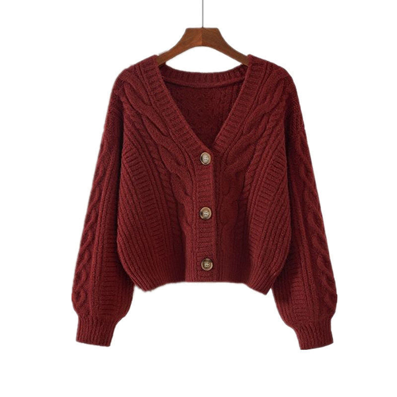 Sheila Cropped Cable Knit Cardigan