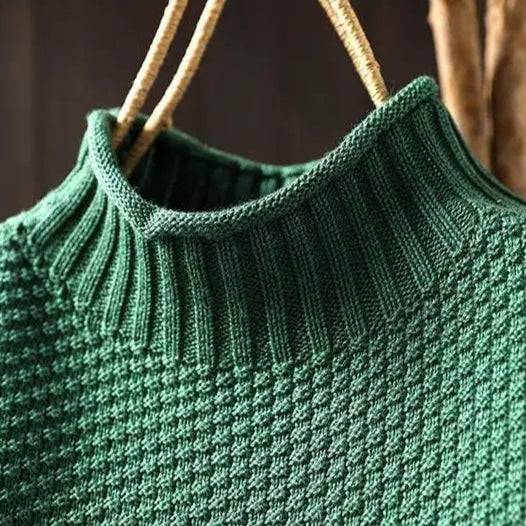Kay Textured Mock Neck Knit Jumper