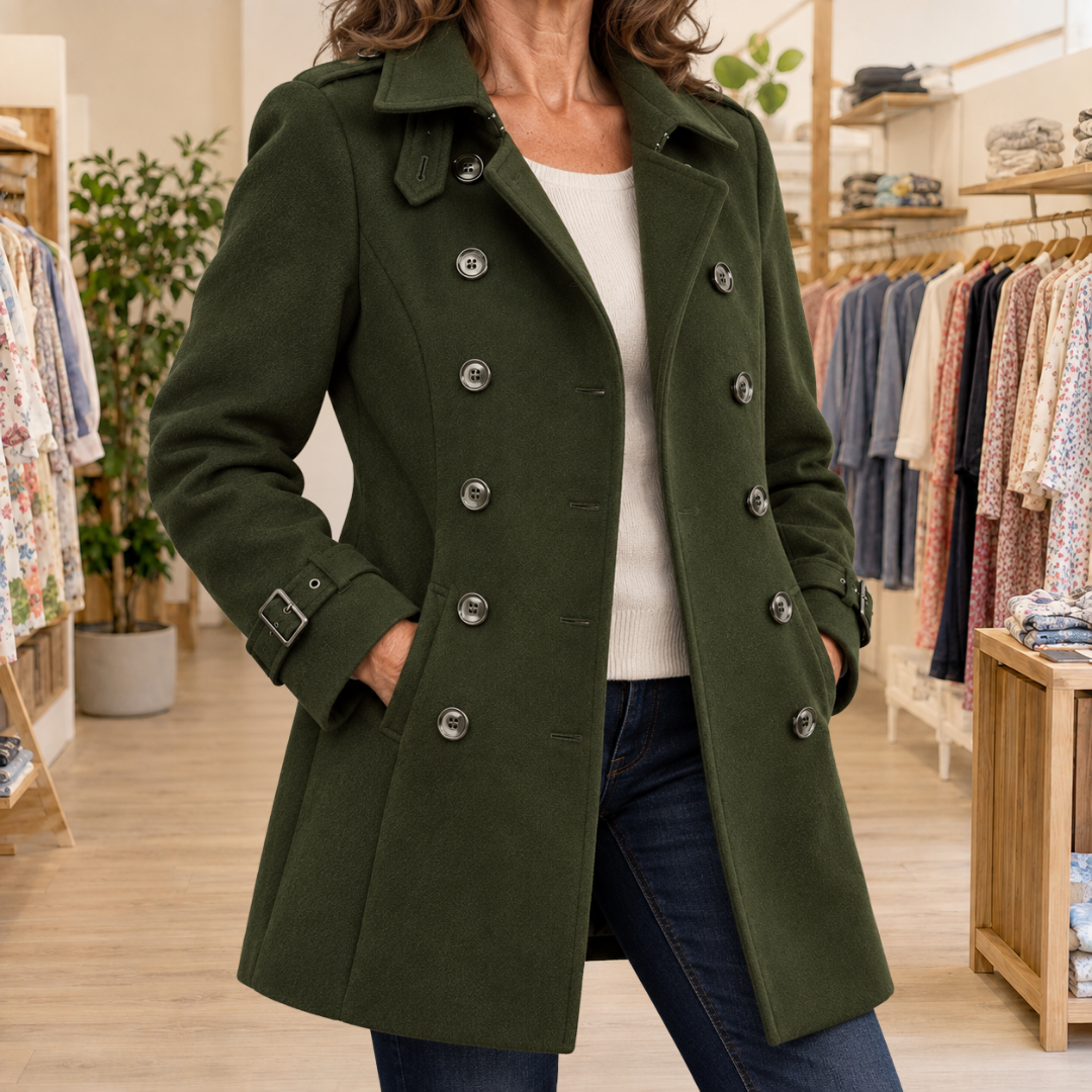 Frances Double-Breasted Longline Coat