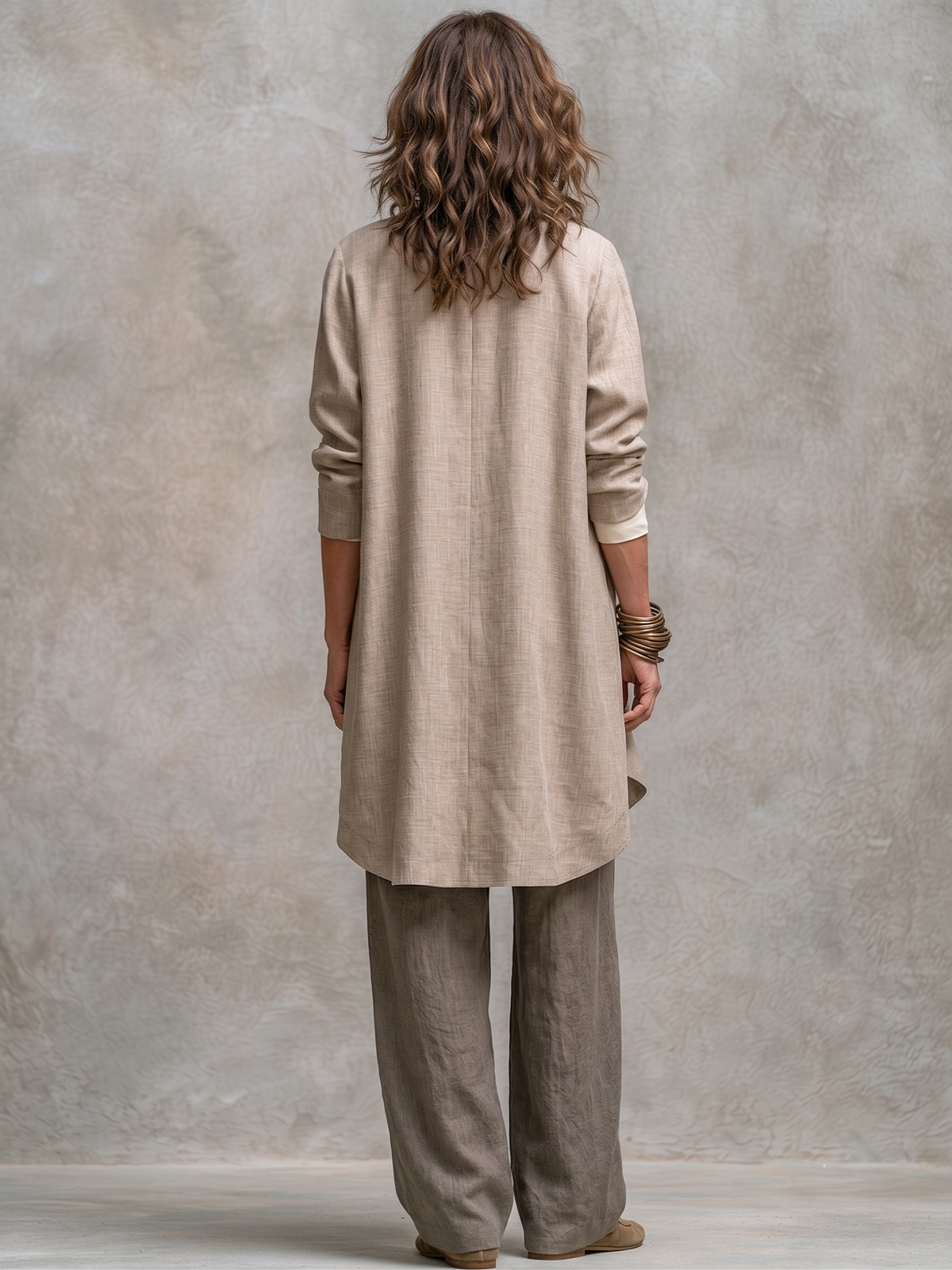 Jennifer Layered Three-Piece Wide-Leg Set back view