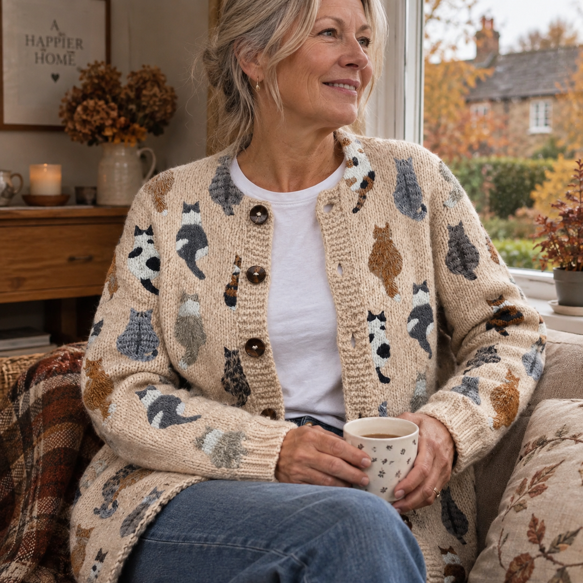 Tabitha™ | Charming Cat Knit Cardigan