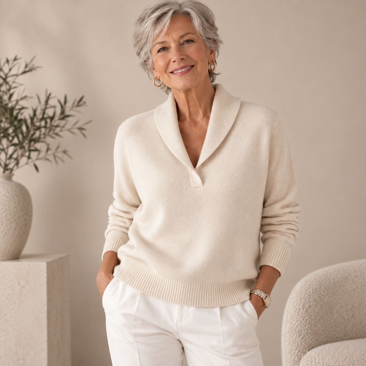 Beatrice™ | Soft Shawl Collar Knit